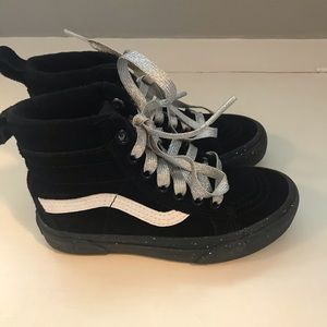 Black vans with sparkly soles